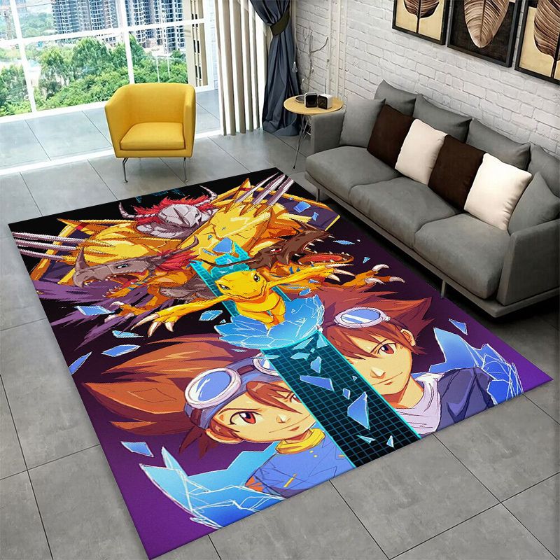 Outdoor Adventure With Kids - Digimon Adventure Angewomon Agumon Cartoon-Teppich für