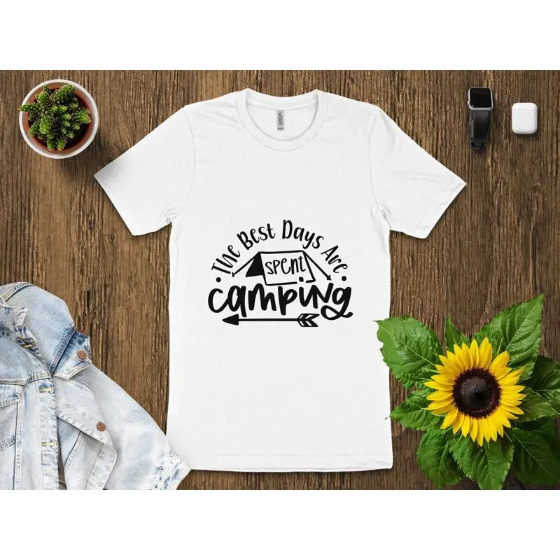 Outdoor Adventure Day - Camping-Liebhaber-T-Shirt: Die besten Tage sind die,