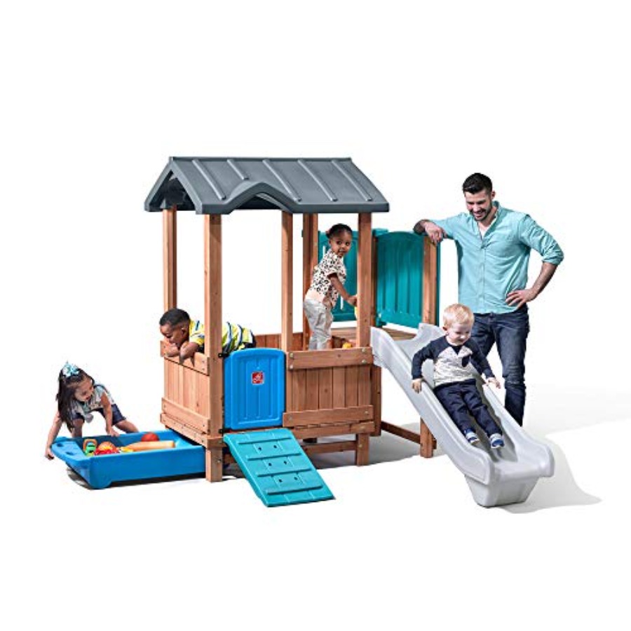 Outdoor Adventure With Kids - Woodland Adventure Spielhaus & Rutsche, Kinder-Spielset