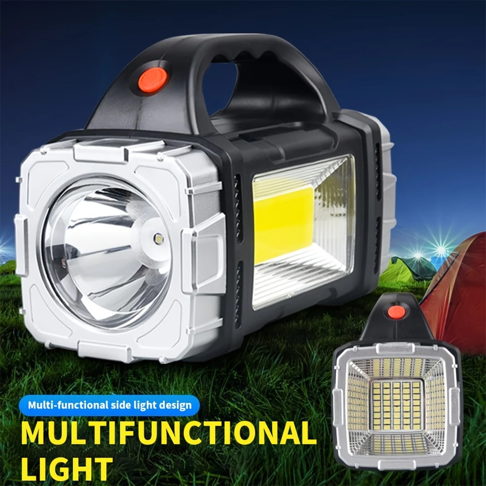 Outdoor Adventurer - Tragbare, leistungsstarke, wiederaufladbare USB-Taschenlampe, Solar-LED-Licht mit